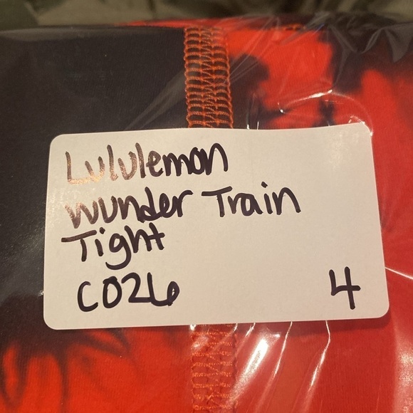 Lululemon Wunder Train High-Rise Tight 25" *WashTie Dye Carnation Red Size 4 - Picture 12 of 12